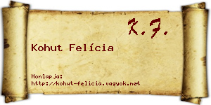 Kohut Felícia névjegykártya